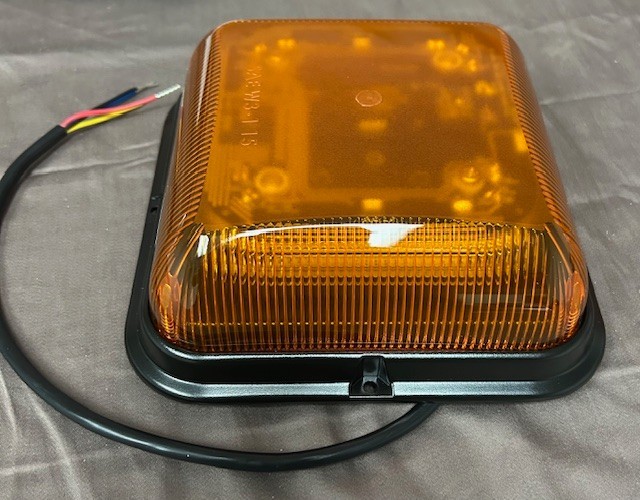 ECCO, AMBER WARNING BEACON, LED, SQUARE/LOW PROFILE,Model EB7180A, NEW OLD STOCK