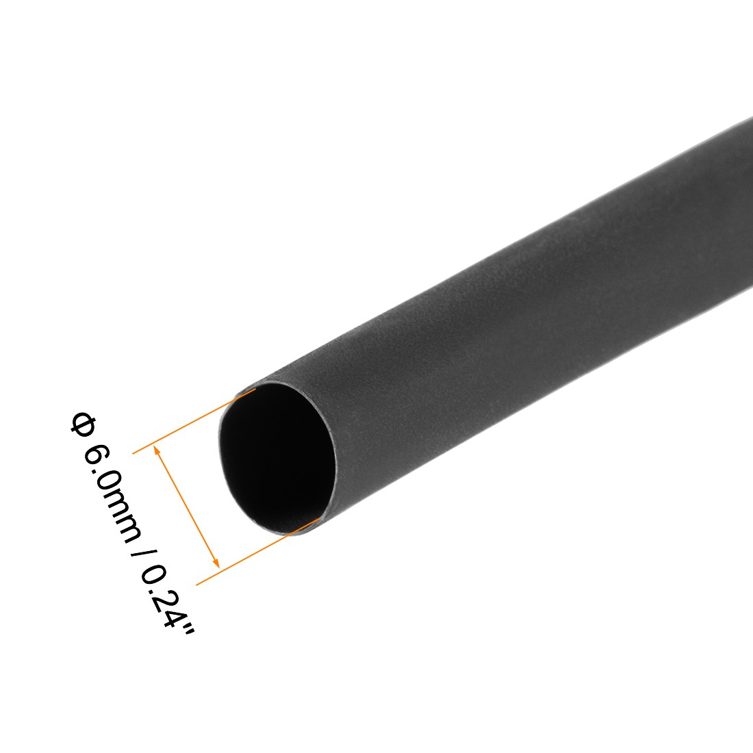 Heat Shrink Tubing 6mm Dia 10mm Flat Width 2:1 rate 7m – Black
