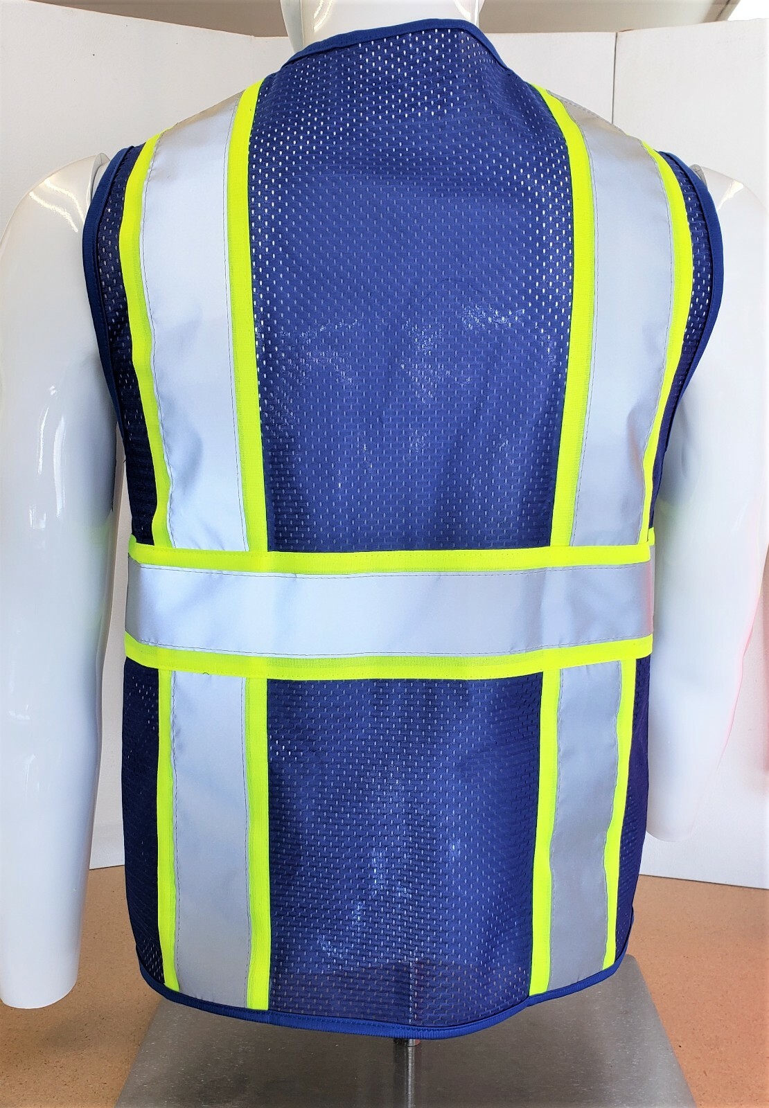 Two Tone High Visibility Reflective Royal Blue Safety Vest (X-Small-5XL)