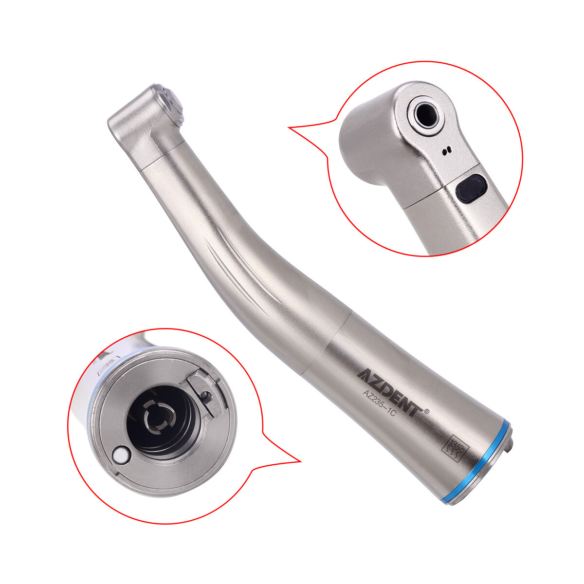 AZDENT Dental 1:1 1:5 20:1 LED Contra Angle Straight Handpiece E type