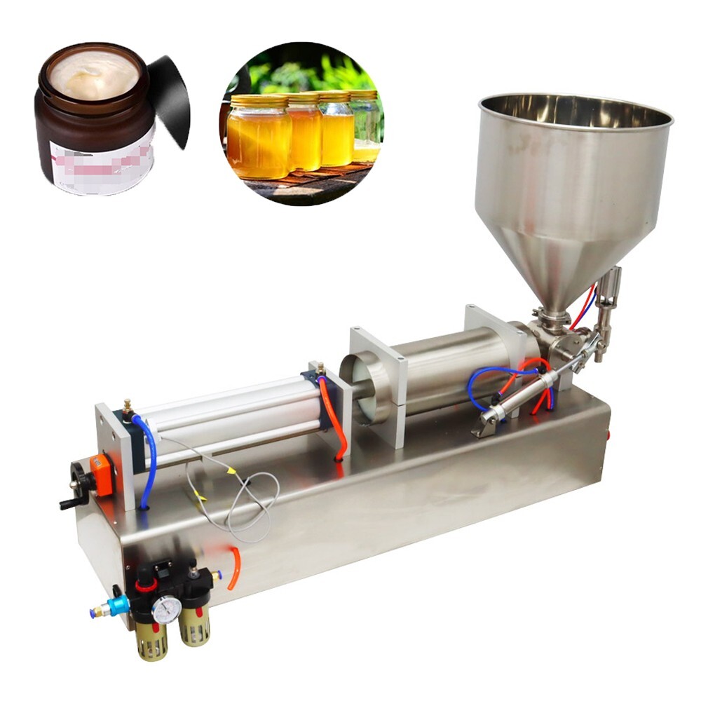 110V 1000-5000ml Single Nozzle Paste Liquid Filling Machine Honey Cream Lotion