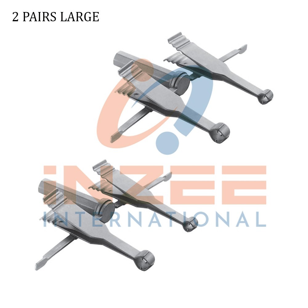 Microspike Approximator Clamp For Vasovasotomy Two Pair Large High Quality By IZ