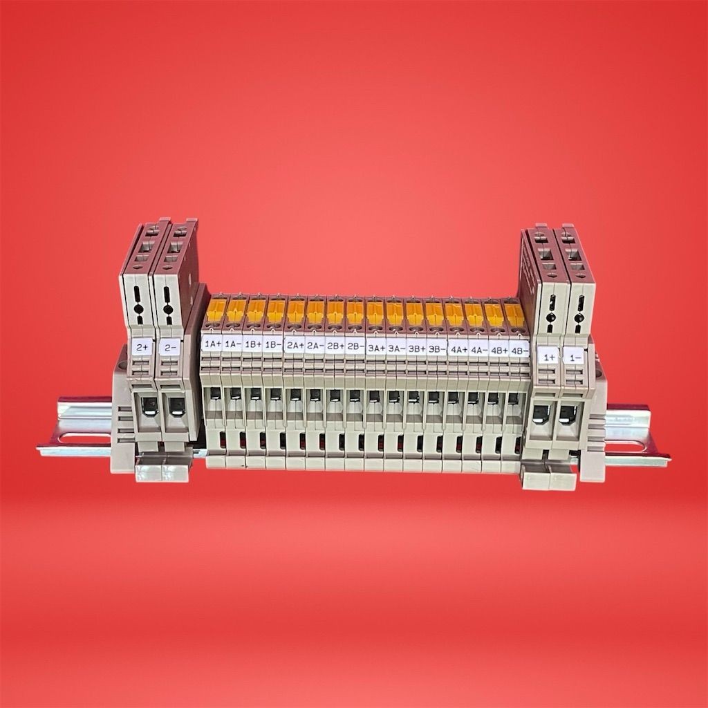Lot of 5 Comprehensive 336A4940FYG1 DIN Rail Terminal Block Kit Set with Rail