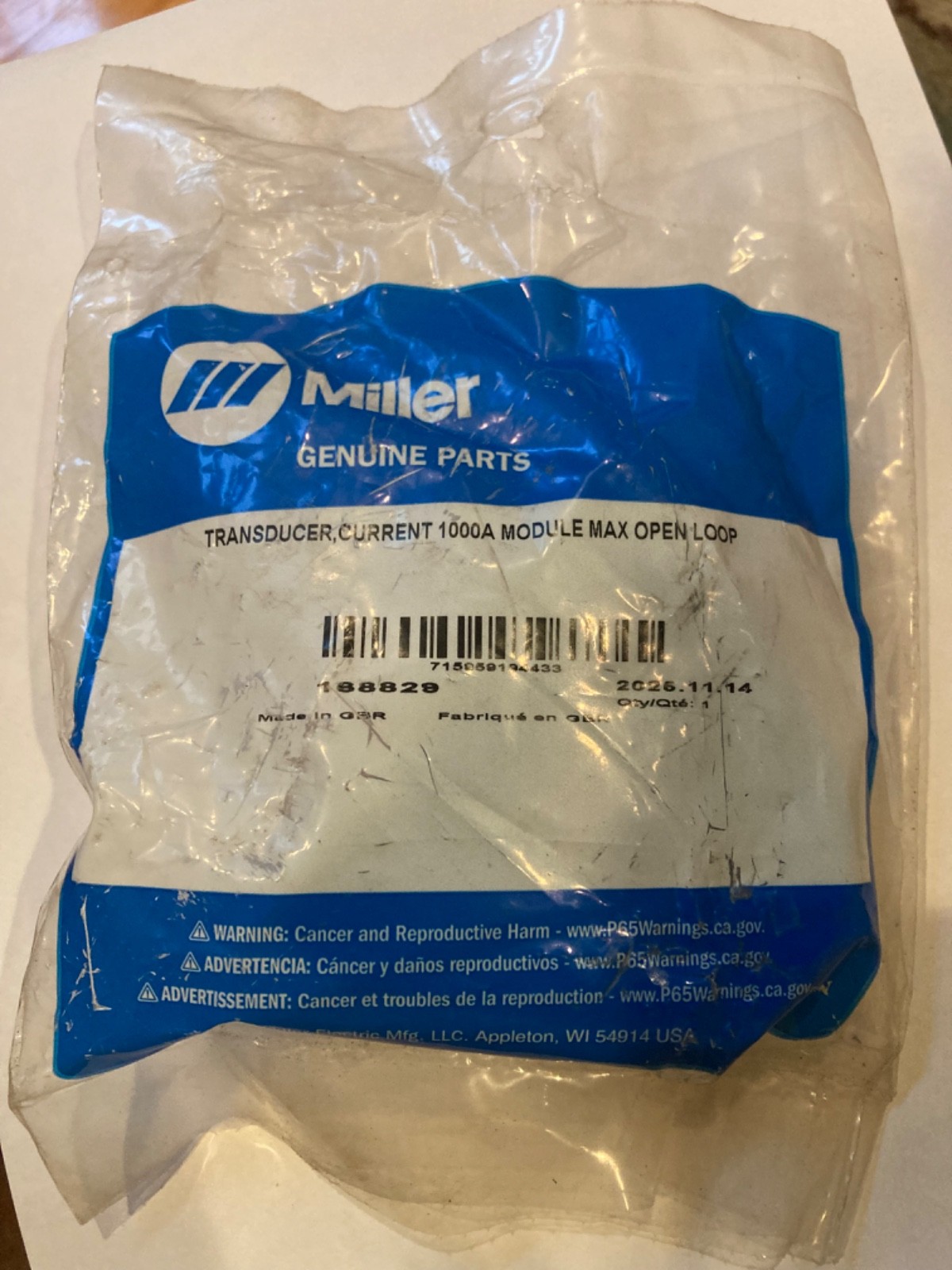 Miller Welder Currant Transducer