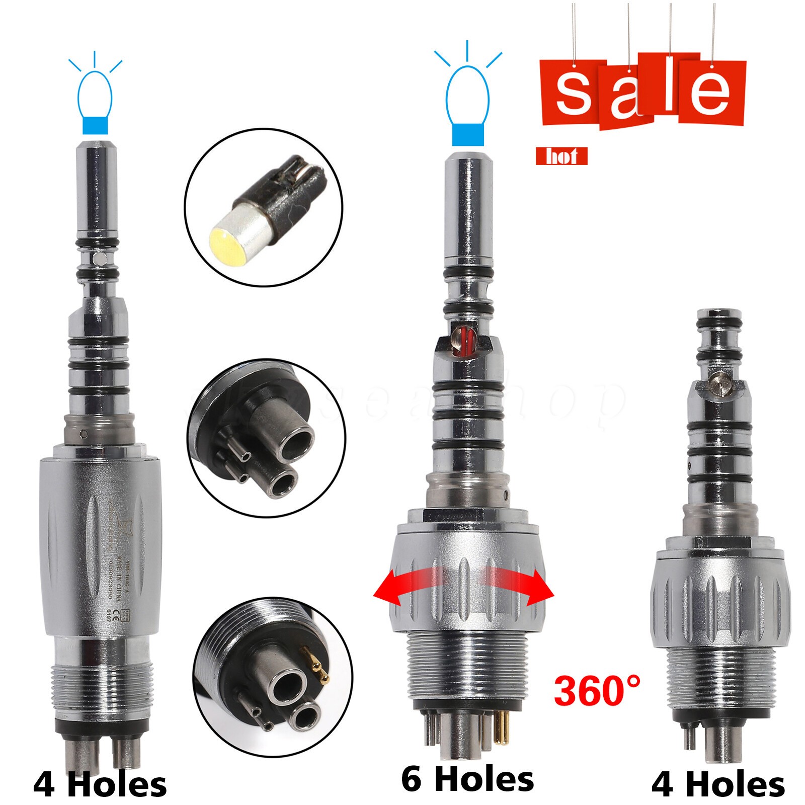 For KaV MULTIflex Coupler 4Hole 6 Hole Coupling Dental Fiber Optic Handpiece