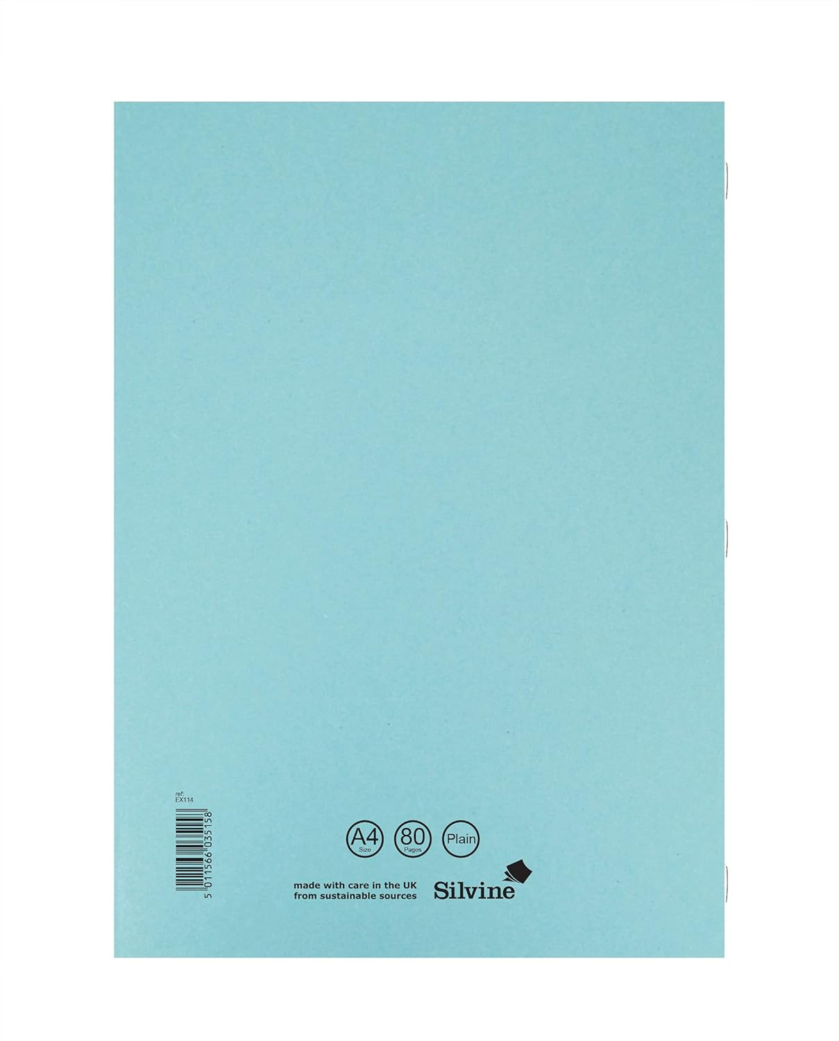 Silvine EX114 Plain Exercise Book – Blue (Pack of 10), A4 (210X297Mm)