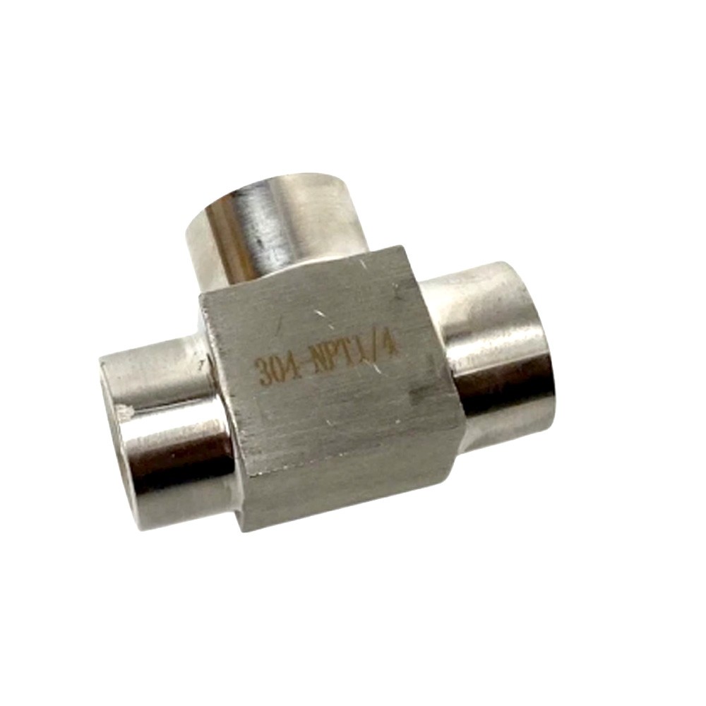 3Pcs 1/4″ Tee T 3 way Female 304 SS Threaded Connector Pipe Fitting NPT USA