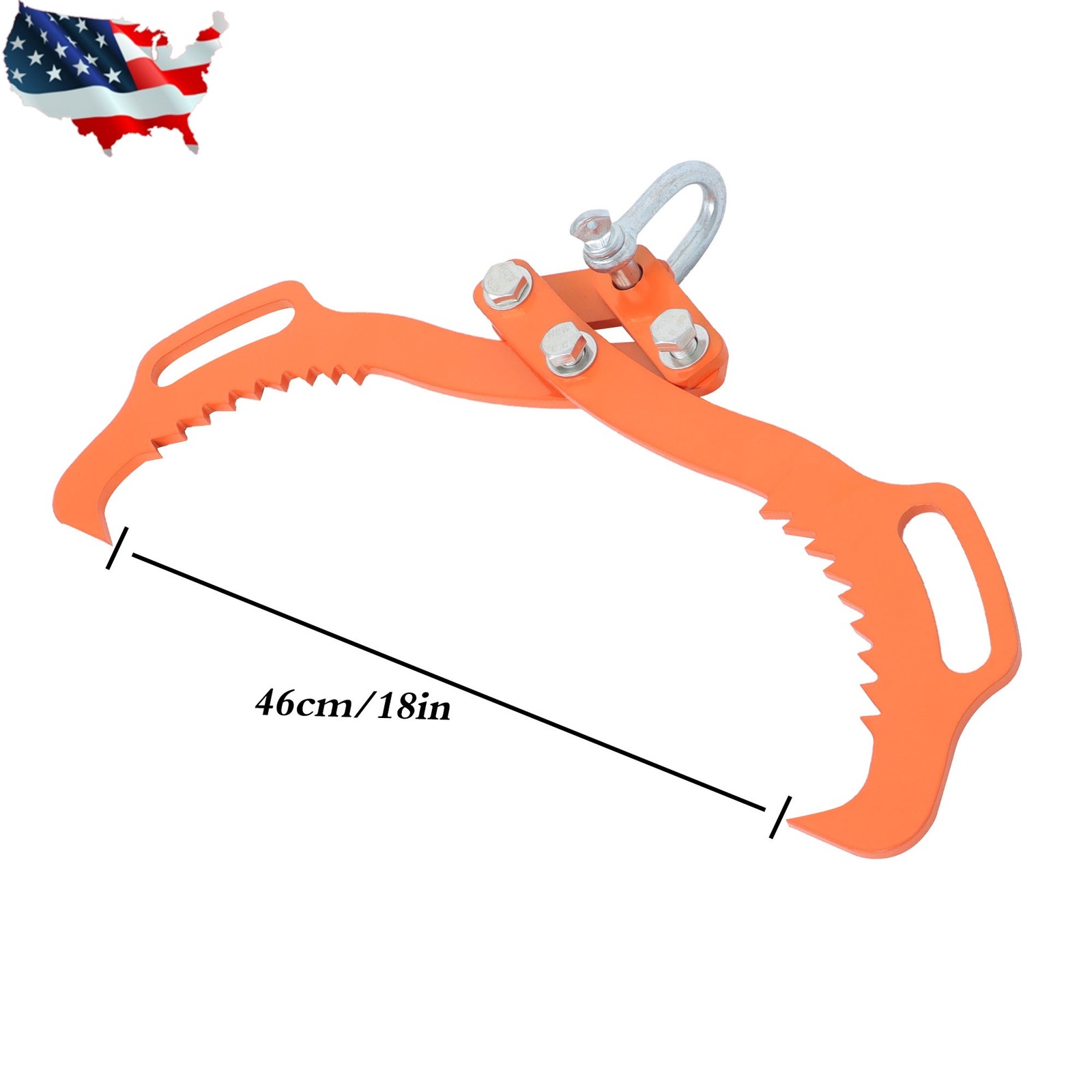 Log Skidding Tongs 18 inch 2 Claw Log Lifting Tongs Heavy Duty Rotating
