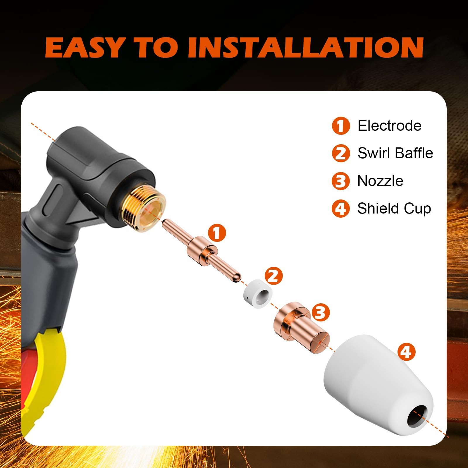 60PCS PT31 Plasma Cutter Consumables, High-Quality Cutting Performance…