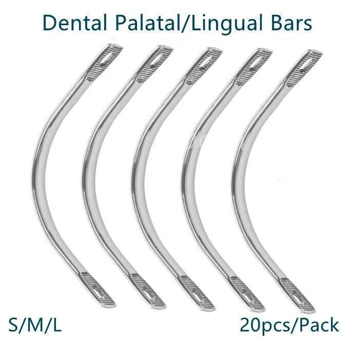 20Pcs/Bag Dental Stainless Steel Removable Palatal/Lingual Bar Positive Retation