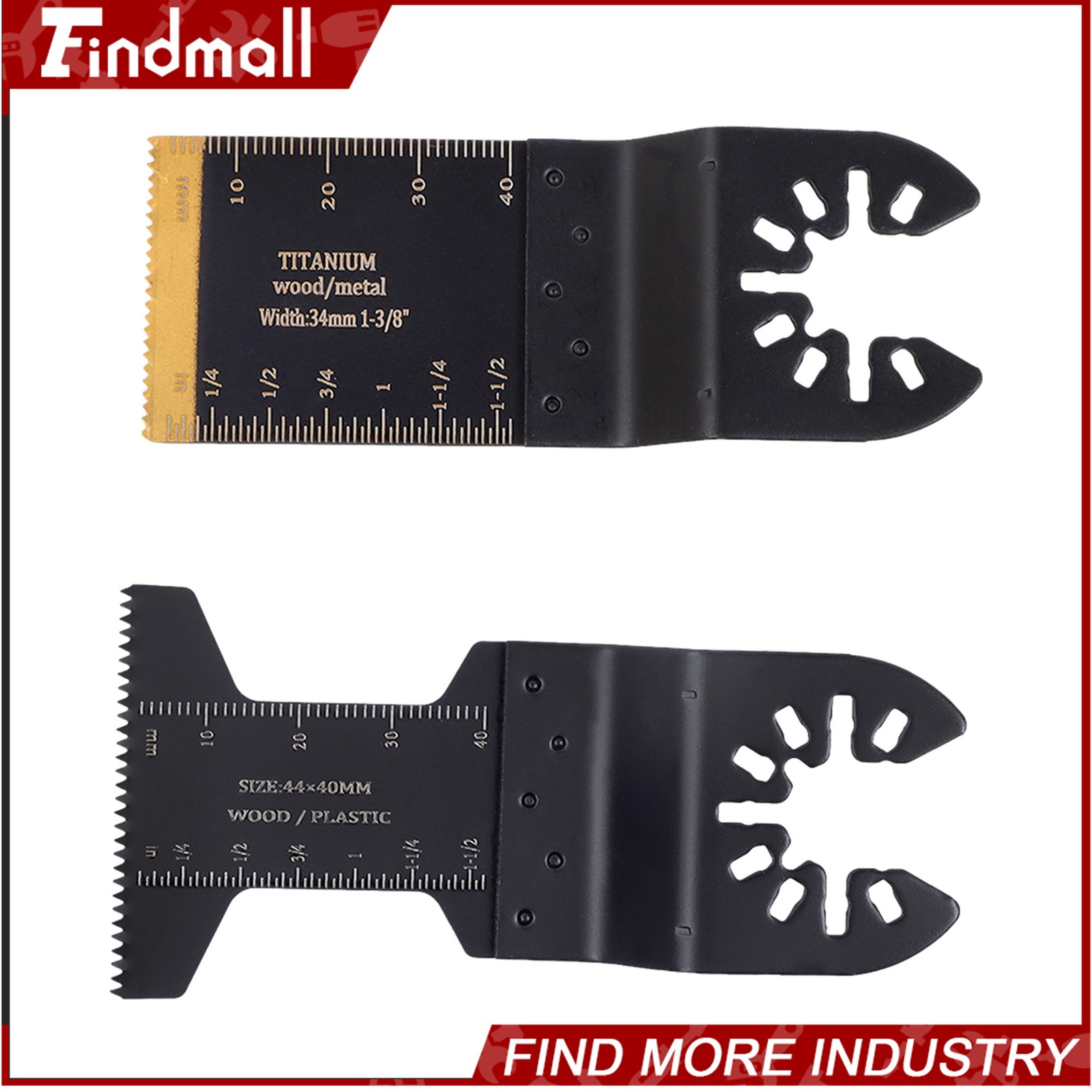 Findmall 30 PCS Japanese Tooth Multi Tool Blades Titanium Oscillating Saw Blades