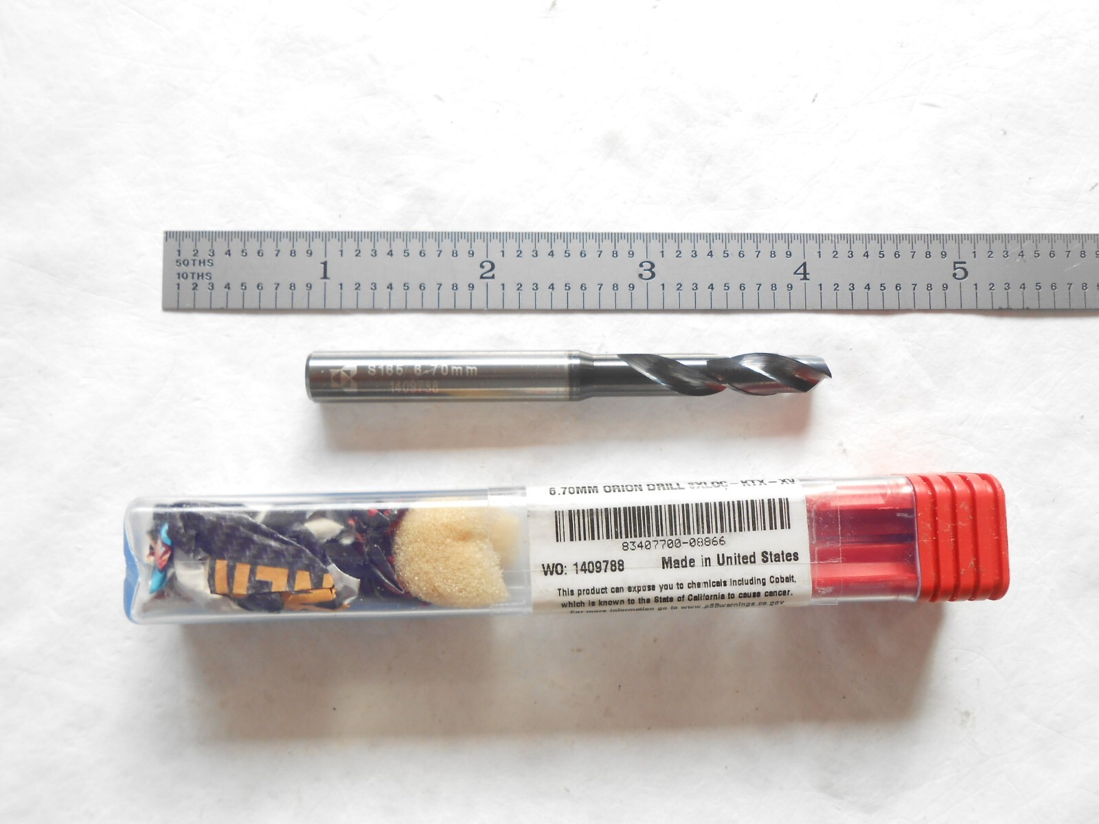 NEW KYOCERA USA HP. SOLID CARBIDE DRILL 6.70MM CUT DIA. X 1-15/16″ FL X 80MM OAL