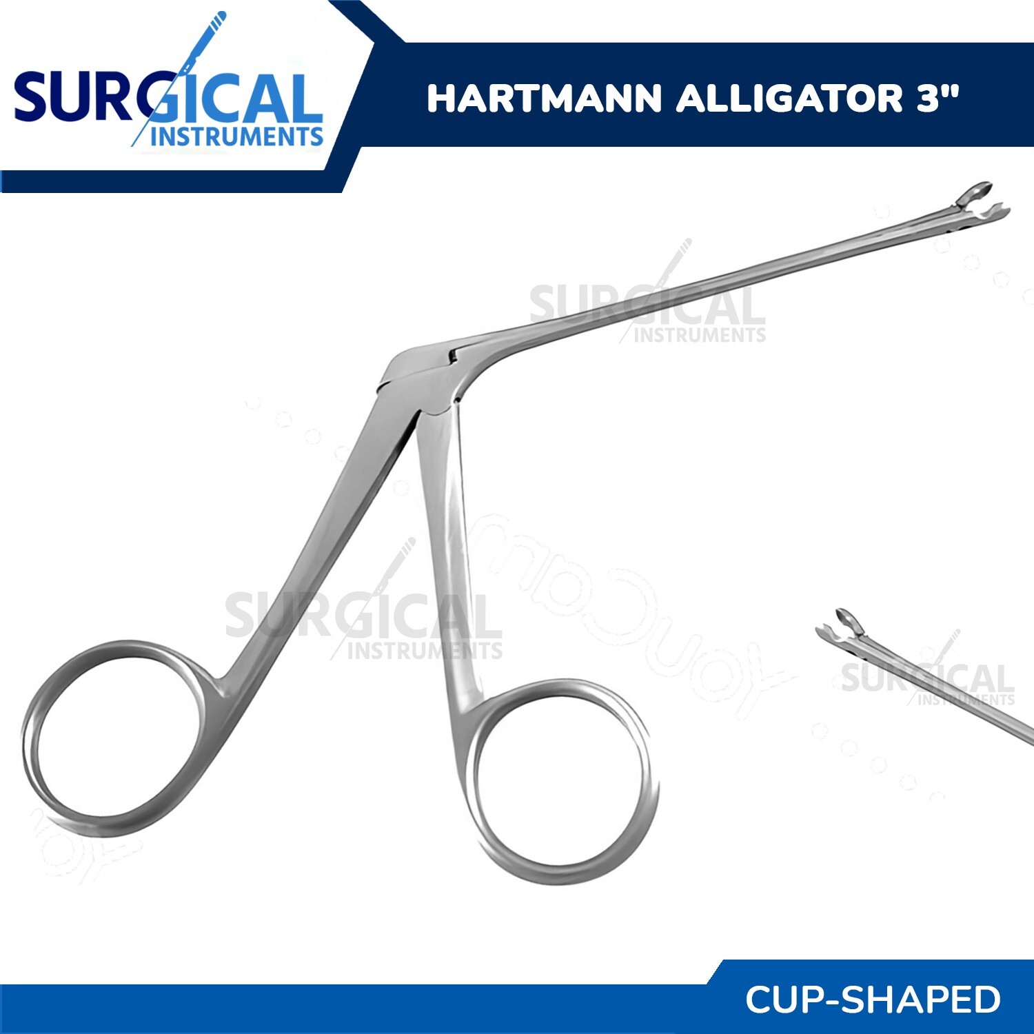 3″ Hartmann Alligator Cup-Shaped Forceps Surgical Instrument Stainless German Gr
