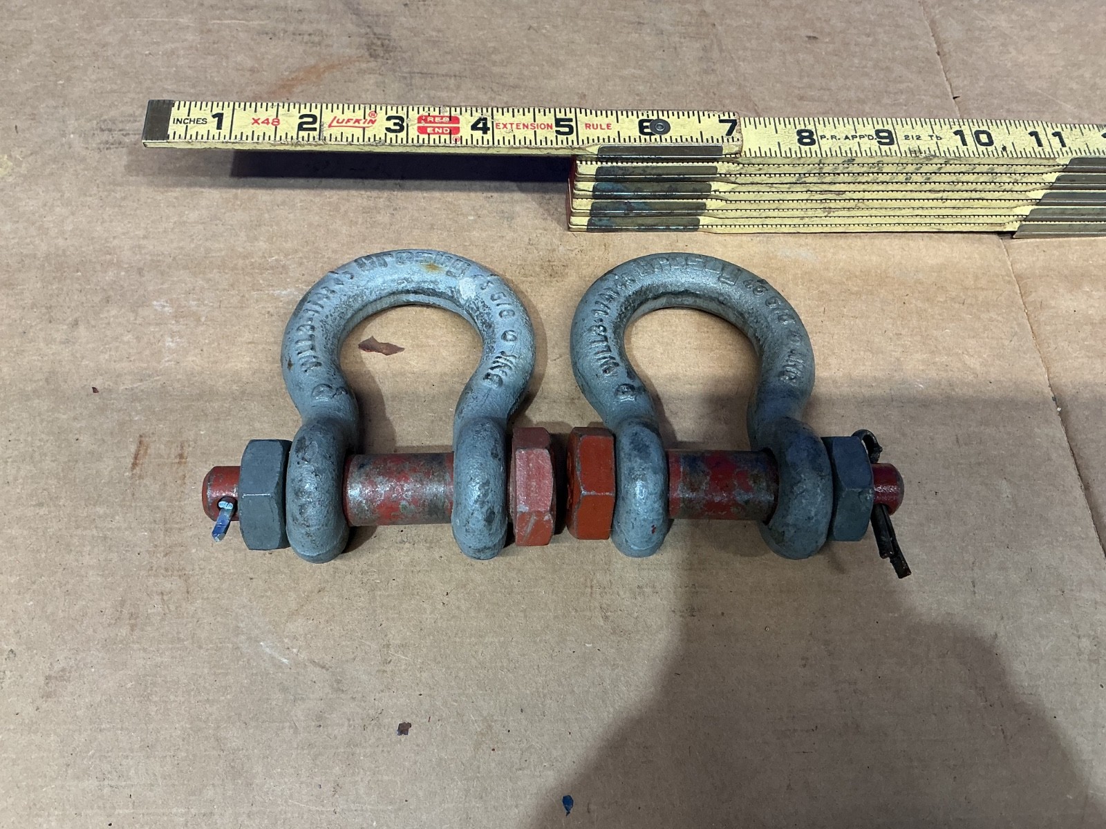 Used Crosby Anchor Shackle Bolt Type 5/8″ 3-1/4t ton WLL set of 2