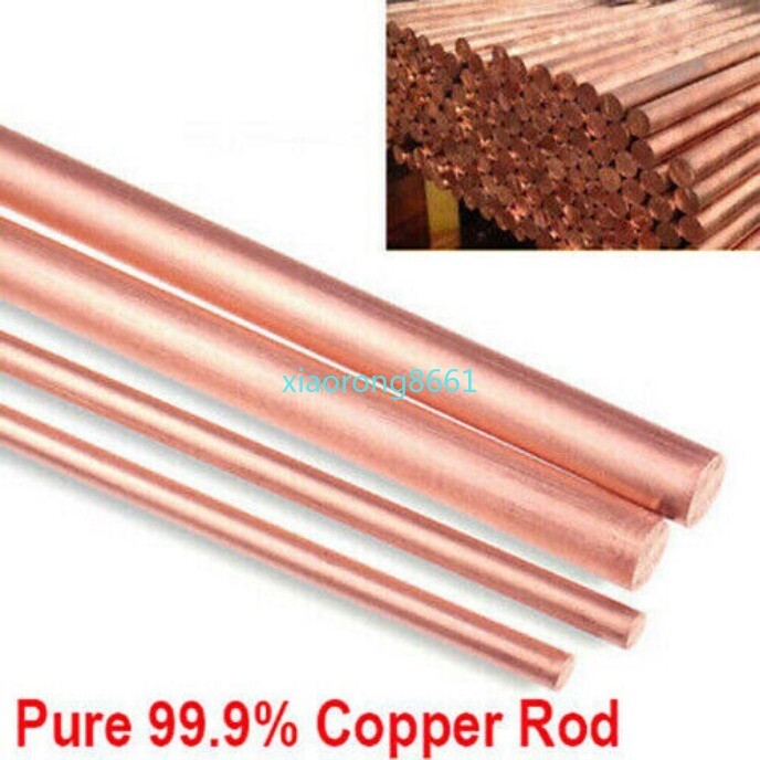 1PC Pure Copper Rod 99.9% Round Bar Stick Dia 3mm -10mm Length 100/ 150/ 250mm