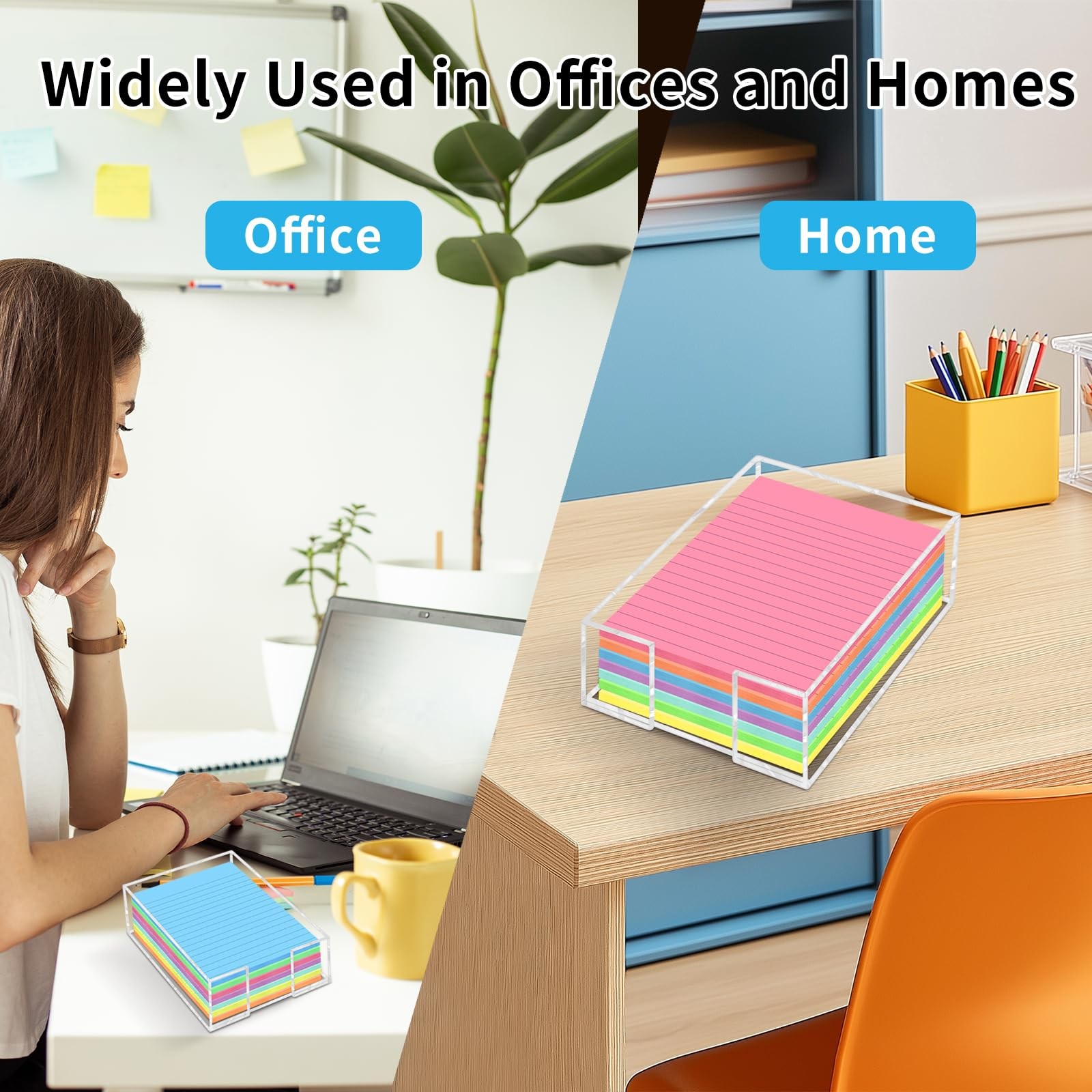 Acrylic Sticky Note Holder – 4 x 6 Inch Post 4 x 6 inch, Transparent 4 X 6 in