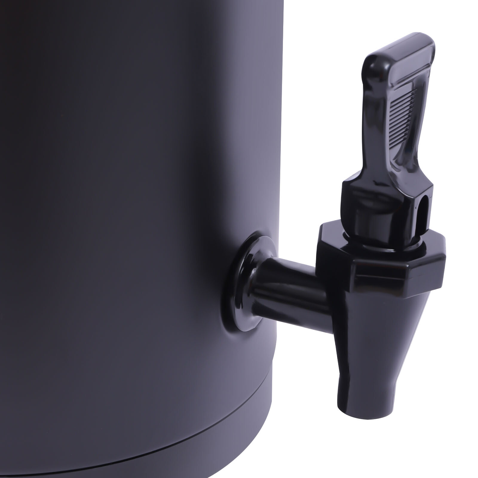 11.42*7.09*12.6in 2.11Gal Black Oval Insulated Beverage Dispenser W/ Thermometer