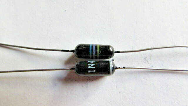 1N476 Vintage Large Glass Color Coded Germanium Diode Manufacture (1 Piece) USA