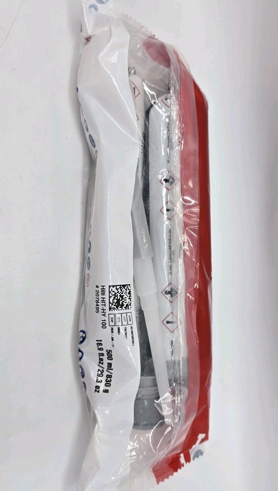 Hilti HIT-HY 100 16.9 fl. oz. 500ml. Concrete Epoxy Adhesive 2078495 01/2026