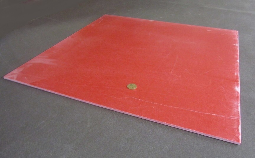 GPO3 Electrical Red Fiberglass Sheet 1/4″ Thick x 24.0″ Wide x 24.0″ Long
