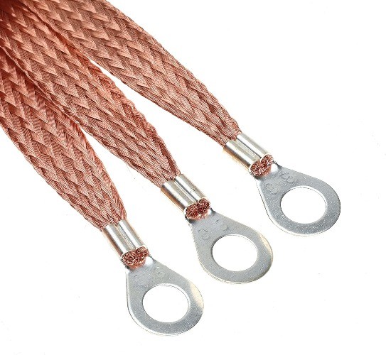 Heavy Duty Braided Copper Ground Strap, 11.8-Inch Length with Color: 5pcs 11.8