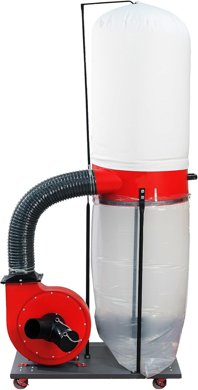 15-Gal Woodworking Dust Collector 1500W (2HP) Workshop Dust Collection System
