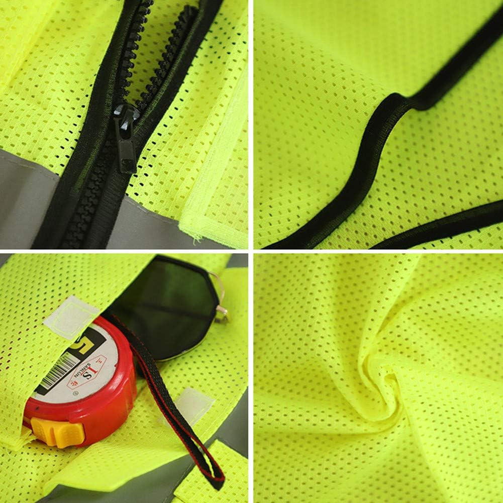 Reflective Safety Vest for Men & Women High Visibility Class 2 Vest with Pockets