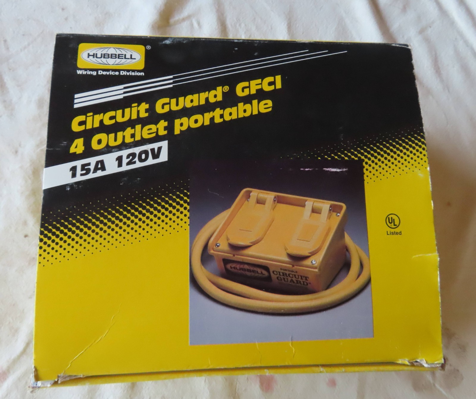 Hubbell Guard GFCI 4 Outlet Portable 6 Feet In Box