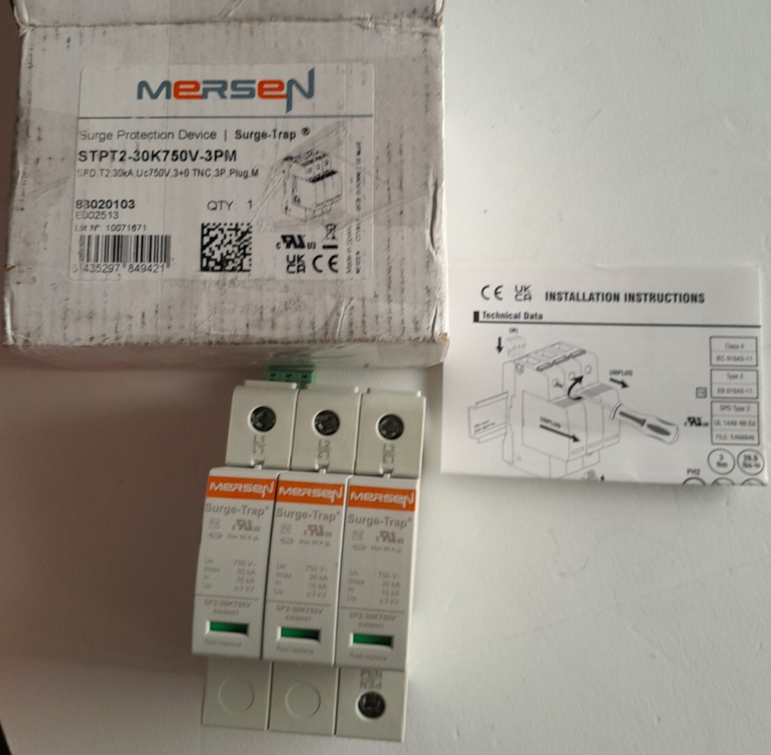 MERSEN 83020103 Surge Suppressor STPT2-30K750V-3PM Solar System Protection