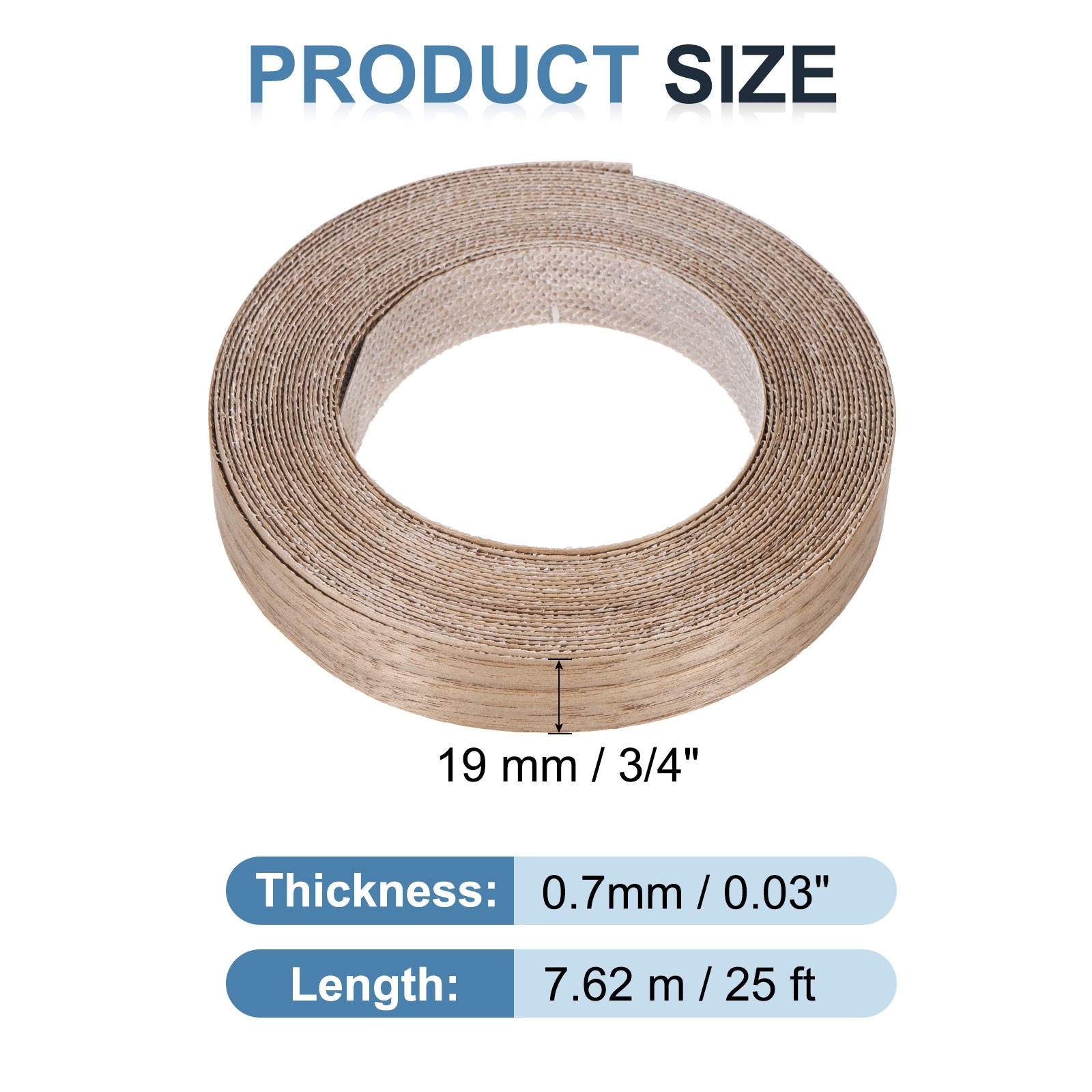 Walnut Edge Banding 3/4 Inch x 25feet Wood Veneer Tape Pre-glued Tape