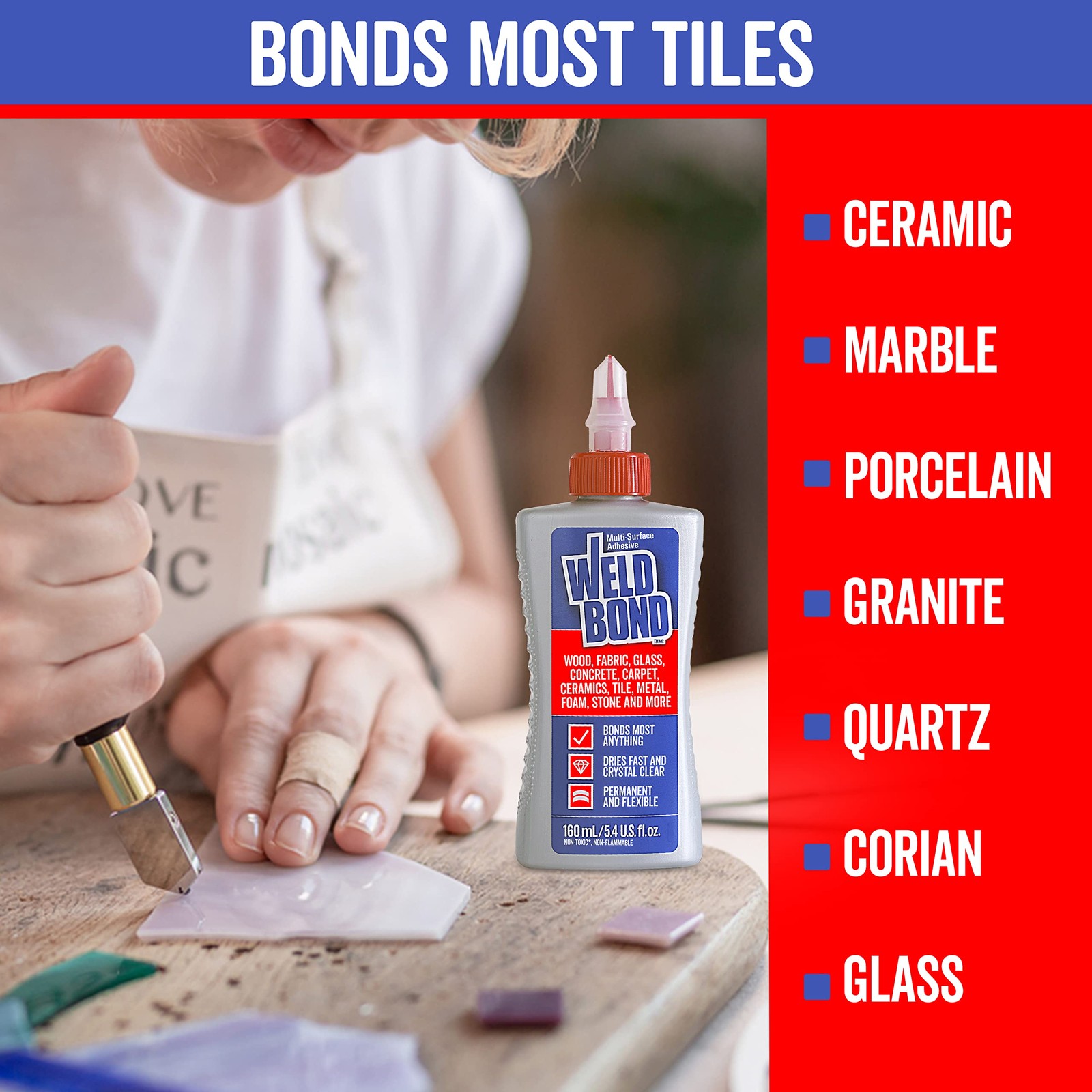 Multi-Surface Strong Glue – Fast Drying Glue for Wood, Tile, Ceramic, Pottery…