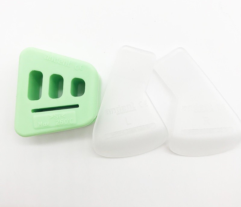 Dental Occlusal Pad Mouth Opener Prop Bite Blocks with Tongue Guard Bite Pads