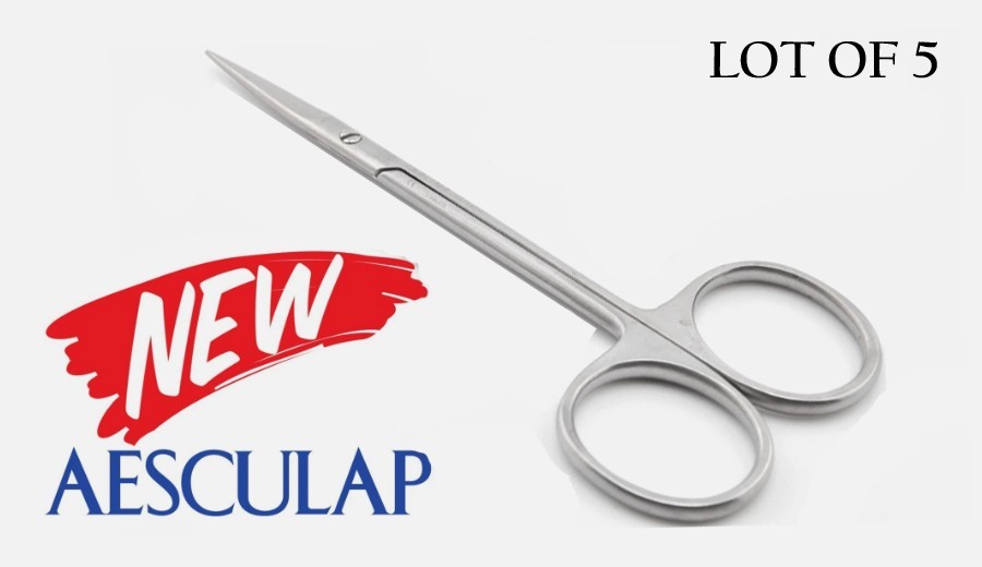 AESCULAP BC106R Iris Delicate STR Straight Scissors 4.25″ General Surgery LOT 5