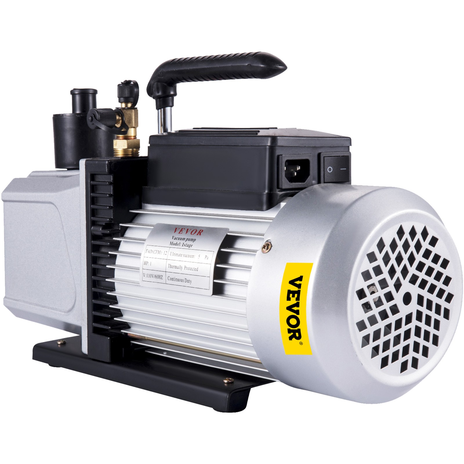 12CFM Vacuum Pump Single Stage Ultimate 3PA rotary vane 110V/60HZ ACTIVE DEMAND