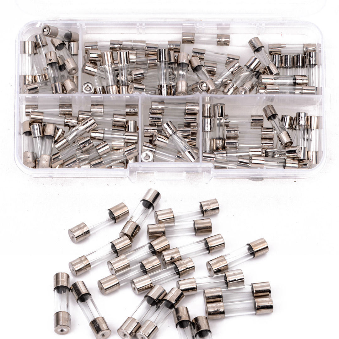 USA 100pcs/Set 5x20mm Quick Blow Glass Tube Fast-blow Glass Fuse Assorted Kit