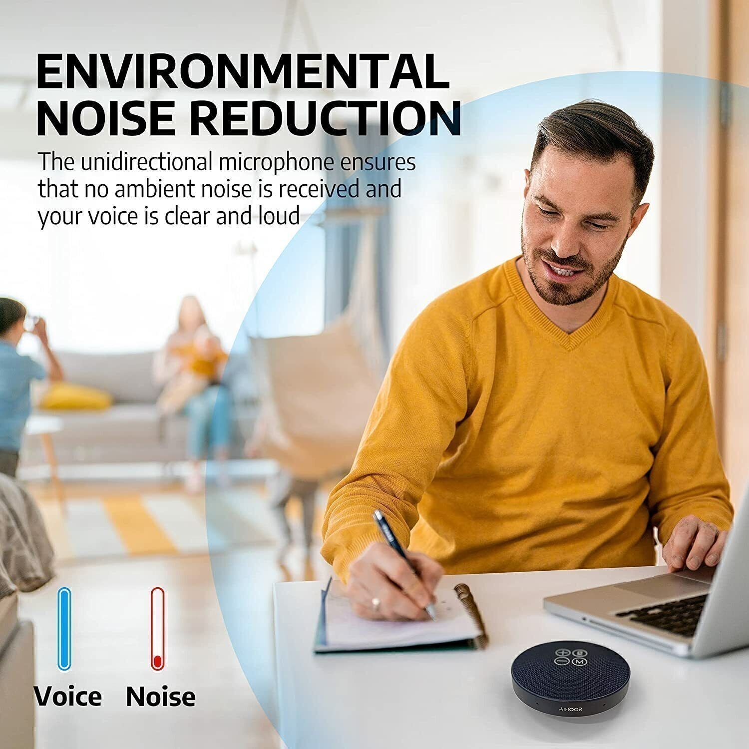 New Wireless Video Conference Speakerphone Voice Pickup Bluetooth Speaker US