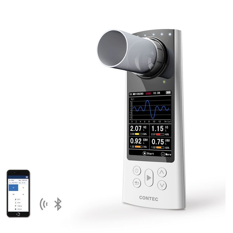 SP80B Bluetooth Handheld Lung Spirometer Pulmonary Tester PC Software US Stock