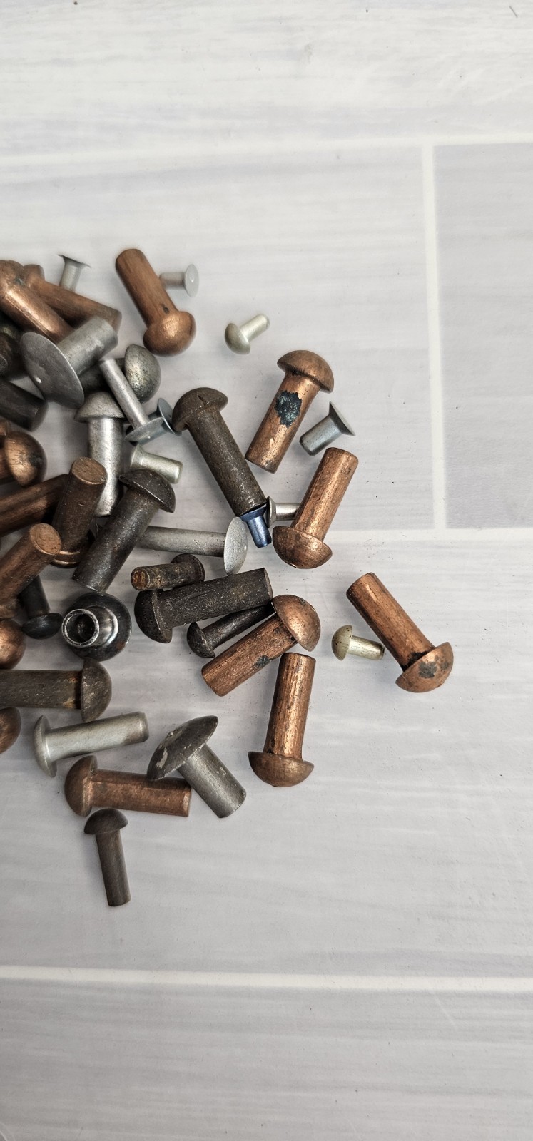 Mixed Lot Solid Rivets Copper Steel Aluminum Aircraft Industrial Fasteners