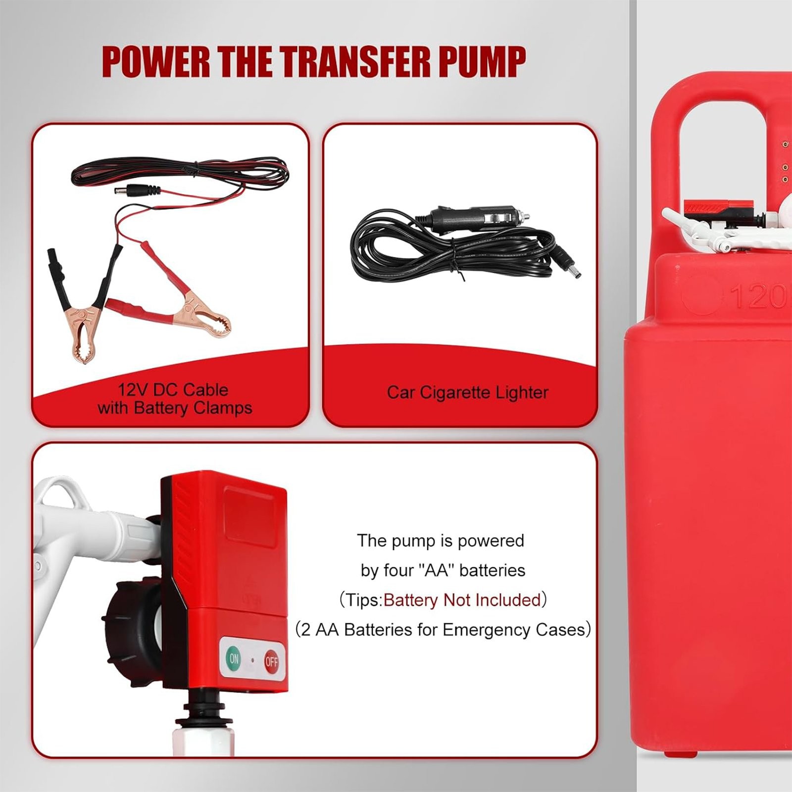 32 Gallon Portable Fuel Tank Caddy w/ Automatic Transfer Pump On-Wheel 3.2GPM Re