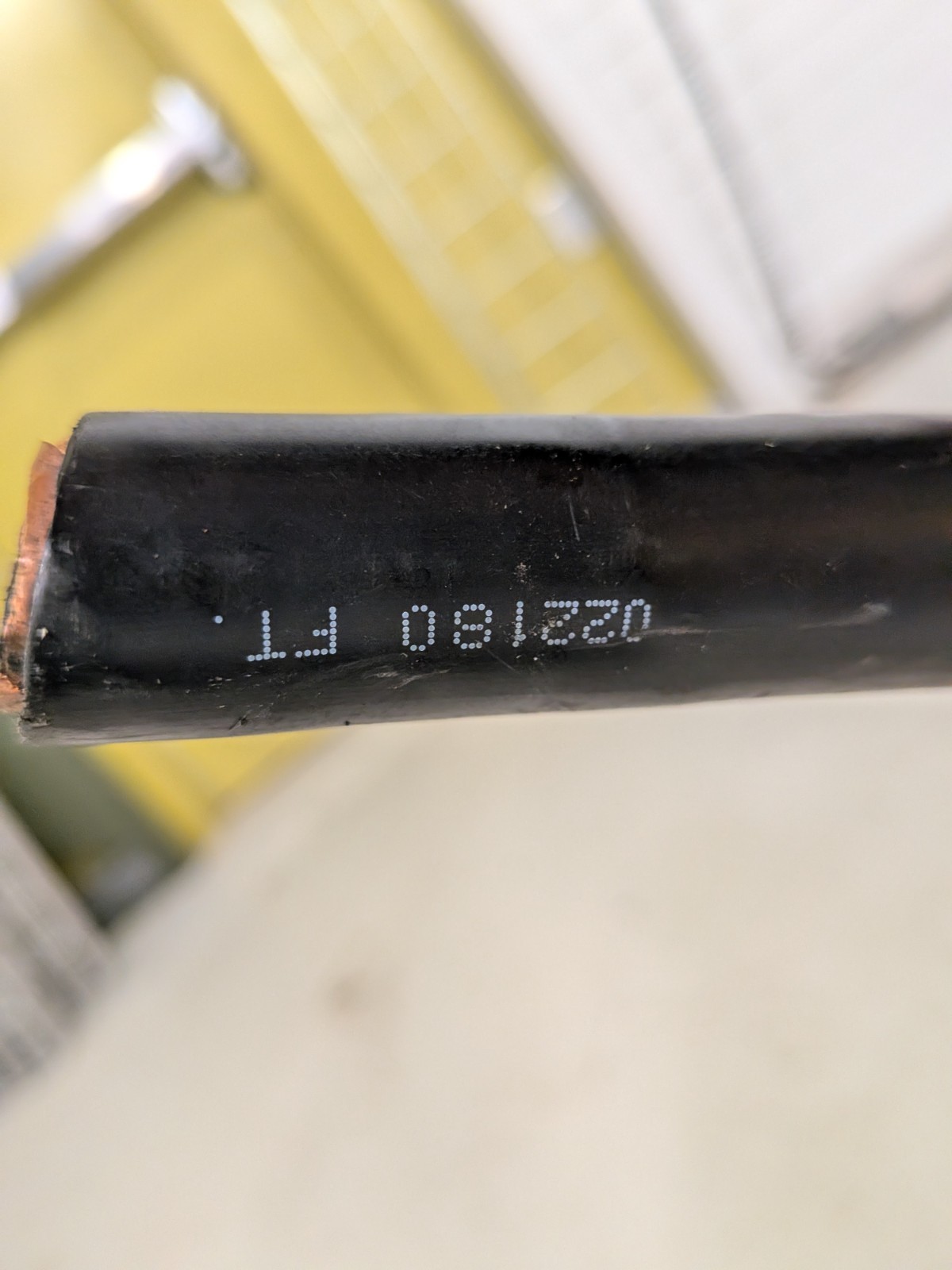 83′ 1/0 AWG Type MV-105 Medium Voltage Power Cable PVC Jacket 5KV/8KV