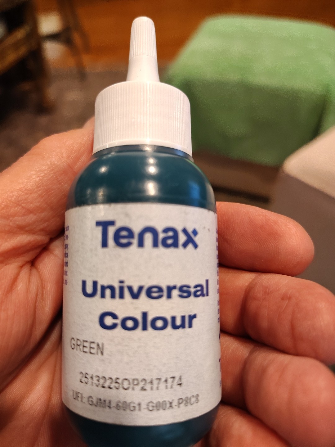 Green Verde 2.5 Oz. Universal Colouring Tint From Tenax 75 ML. Artist Crafts