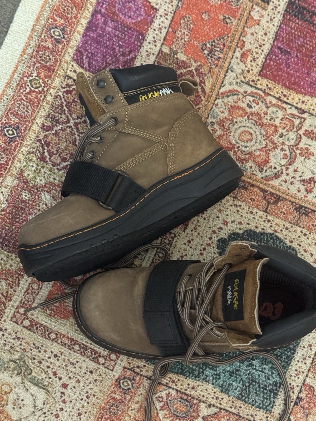 Cougar Paws CPPP Industrial Work Boots Brown Leather/Synthetic Upper Size 7 USA