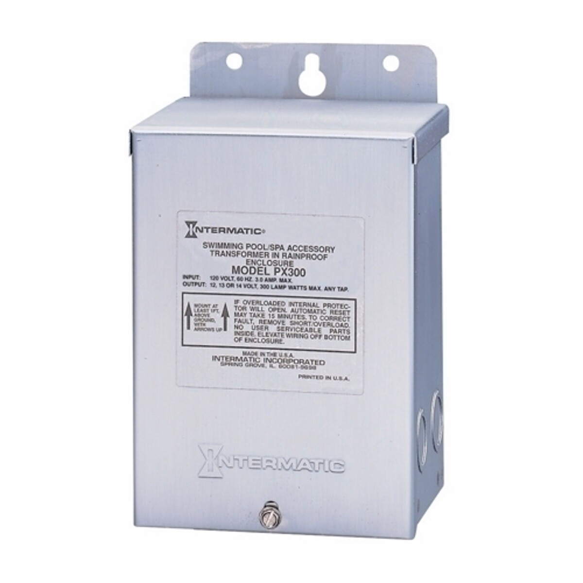 Intermatic Px300s Transformer 300w Stainless Steel Enclosure 120v to 12-14v