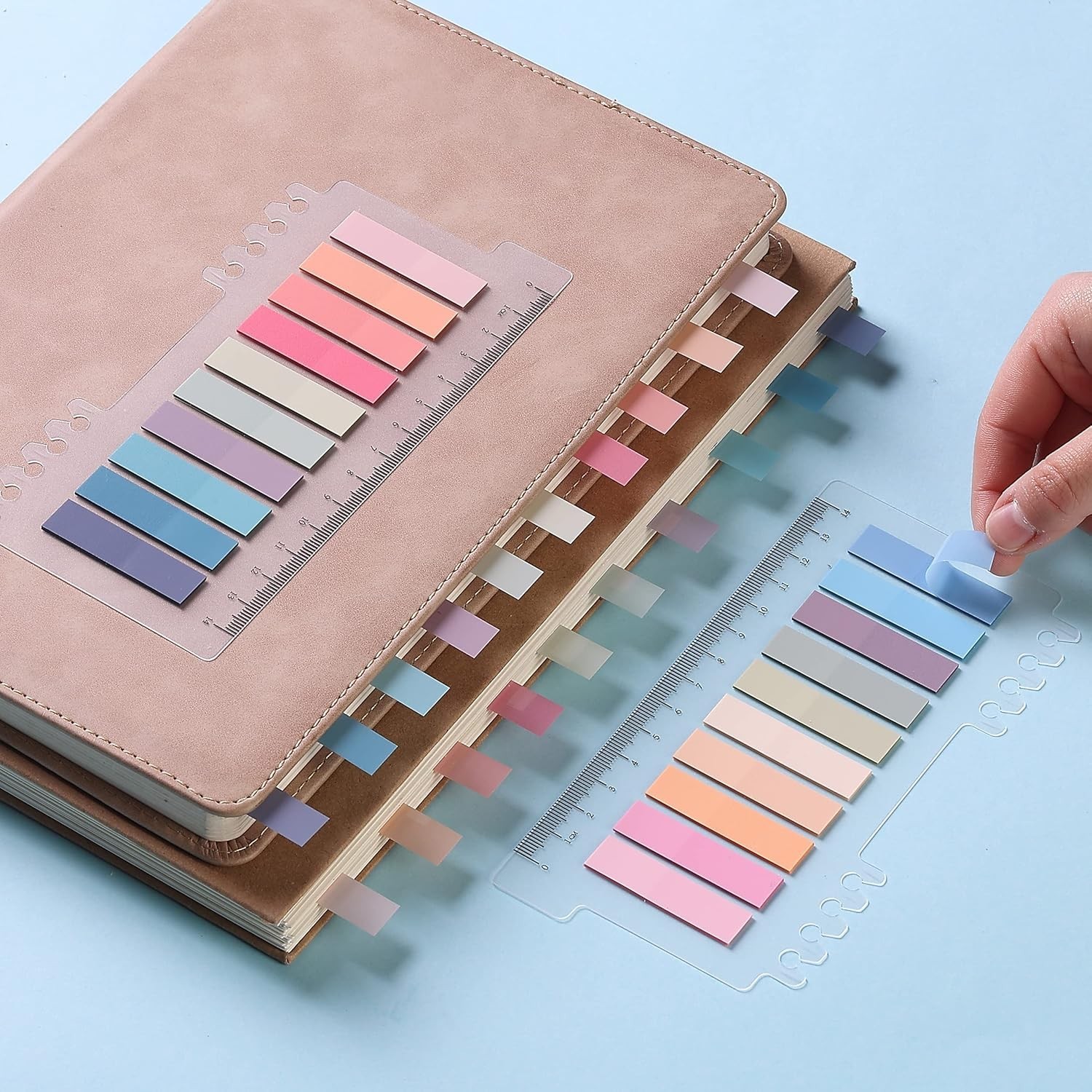 Colorful Sticky Tabs, 1600 Pcs, Transparent Page Markers, Annotating Book Tabs