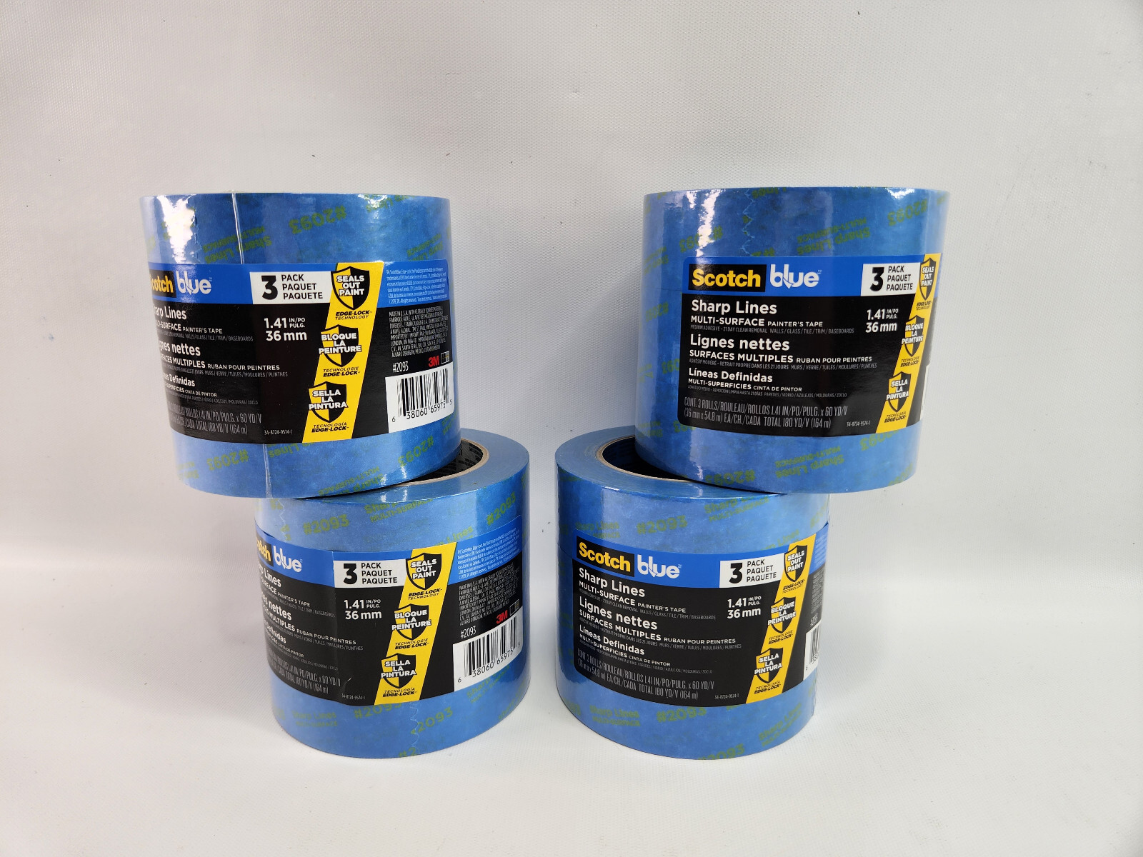 12 Rolls Scotch Blue Painter’s Tape 1.41″ x 60 Yards Sharp Lines 3m 2093