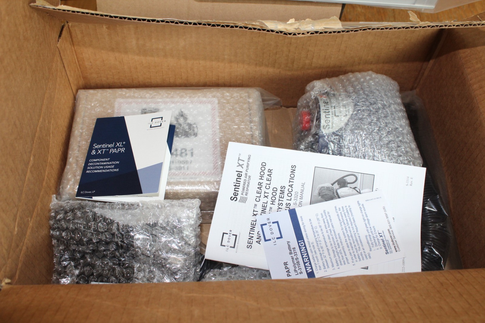 ILC DOVER S-3326 SENTINEL XT NON-INCENDIVE STARTER KIT PAPR Blower OPEN BOX
