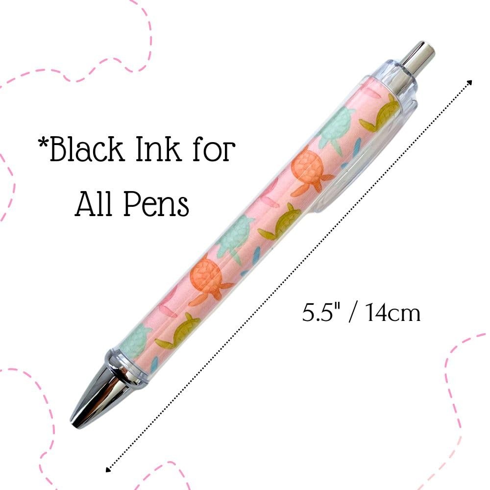 6PC Turtle Pens Cute Turtles Turtled Turtlely Writing Ink Ballpoint Pen Schoo…