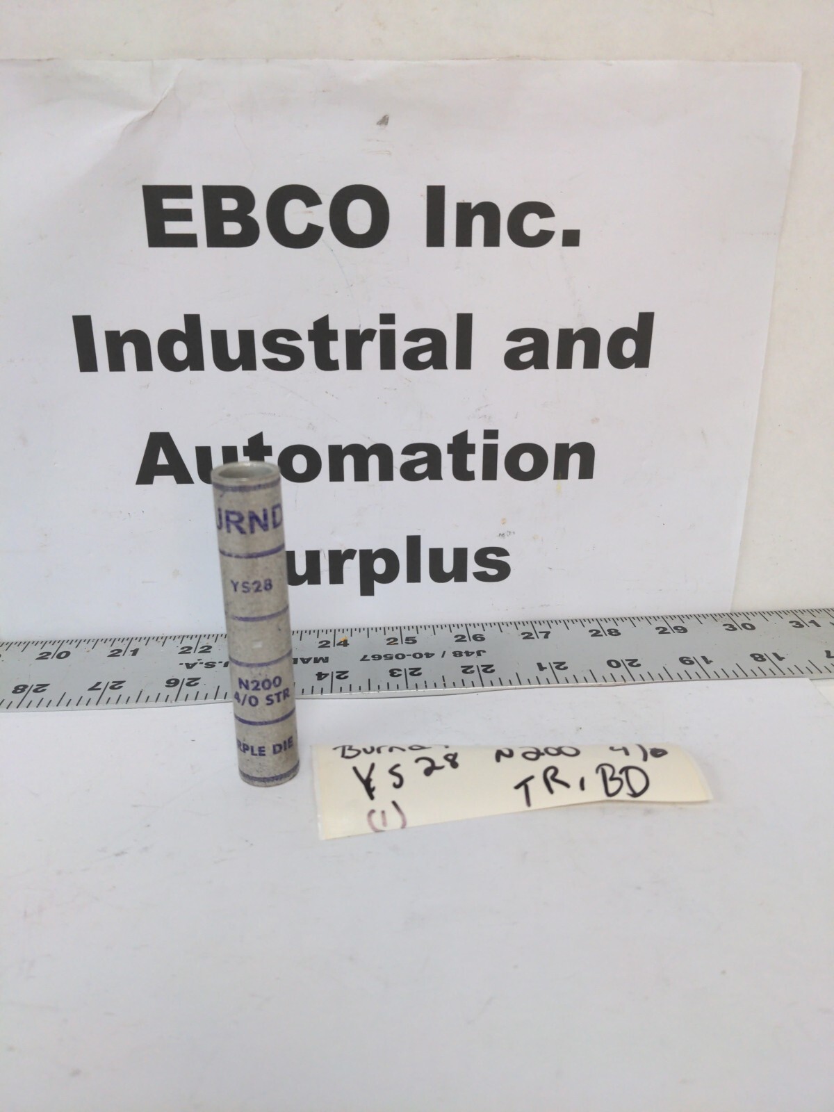 BURNDY YS28 N200 4/0 STR PURPLE DIE 15 Compression Hylink