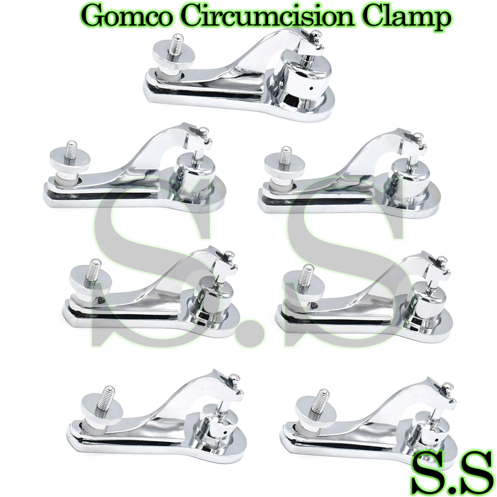 7 Pieces Gomco Circumcision Clamp 2.4 + 2.6 + 2.9 + 3.5cm Surgical Instruments
