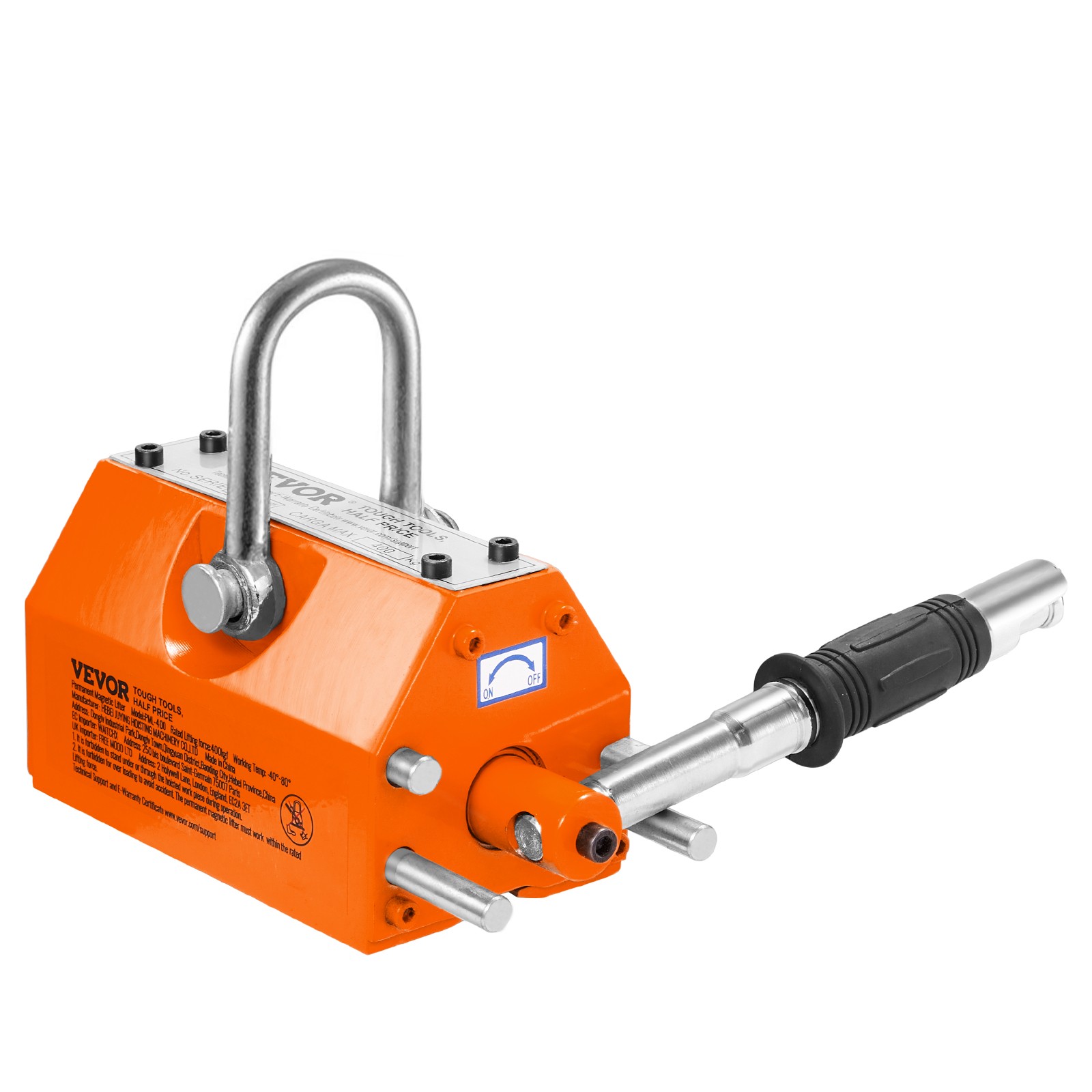 VEVOR Permanent Magnetic Lifter Lifting Magnet 2200 lbs/1000 kg Neodymium Hoist